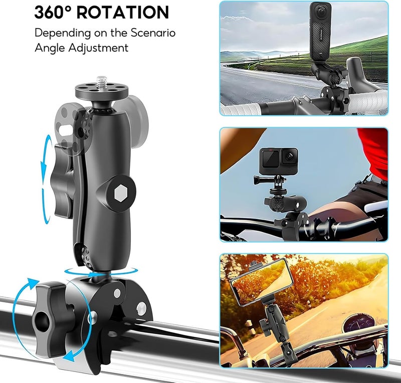 Reflex Camera 23 in 1 Motorcycle Action Camera Accessories Kit Compatible with GoPro Hero 13 and Hero 9-12, DJI Osmo Action 2, 3, 4, Pro 5, Insta360 Ace Pro/Ace Pro 2 Akaso and Other Sports Cameras - Image 2